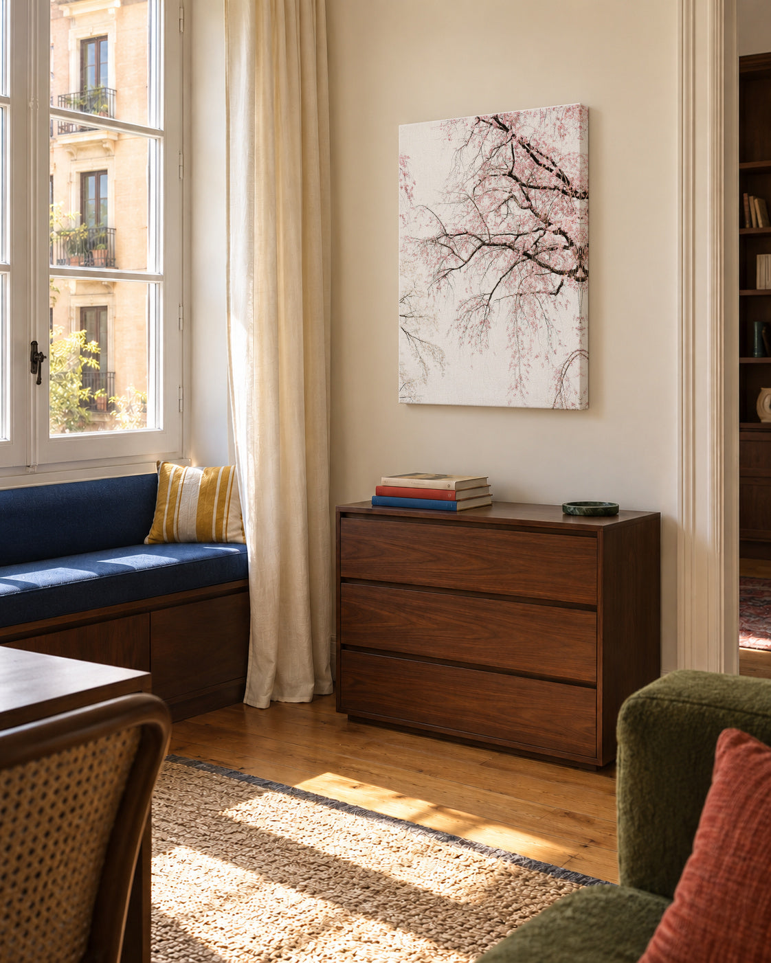 Cherry blossom - Unframed canvas in an interior