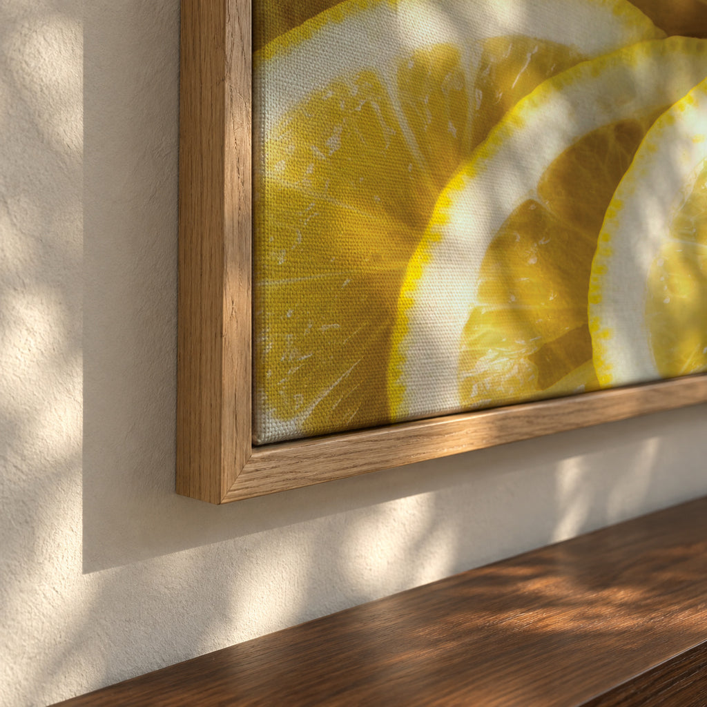 The pink lemon - Framed canvas detail
