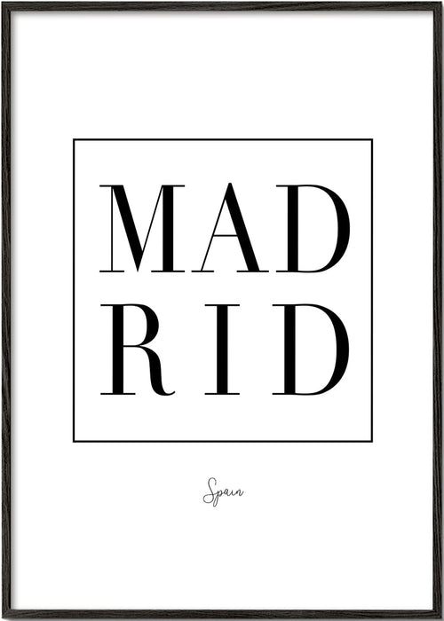 Arte para cidade Madrid tipografia serif