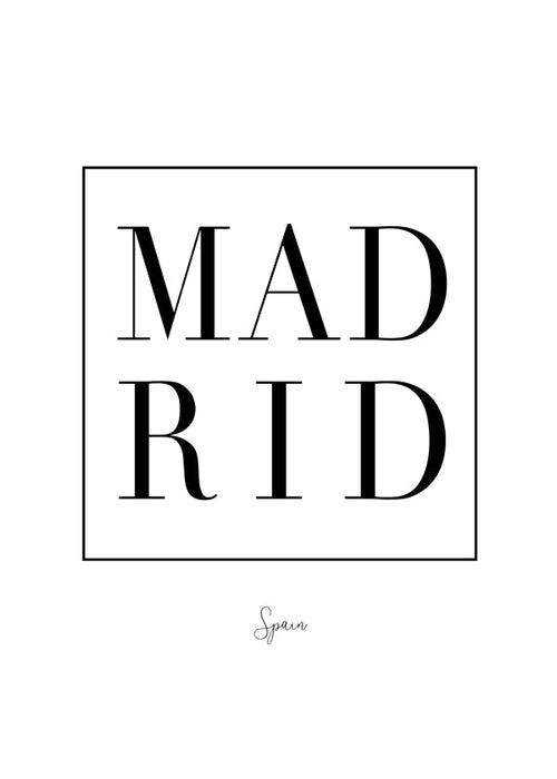 Arte para cidade Madrid tipografia serif