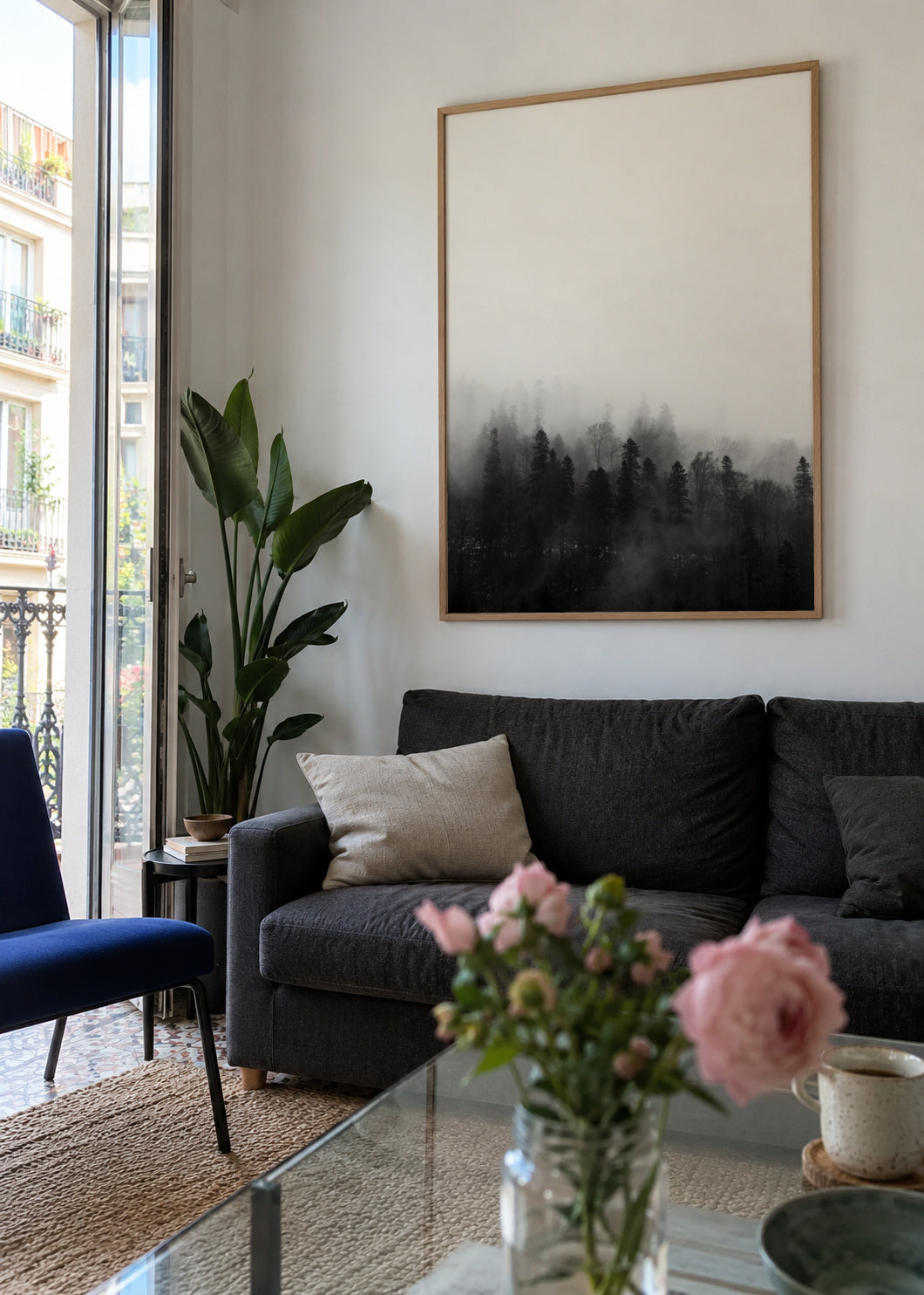 Haunted forest - Framed poster in an interior