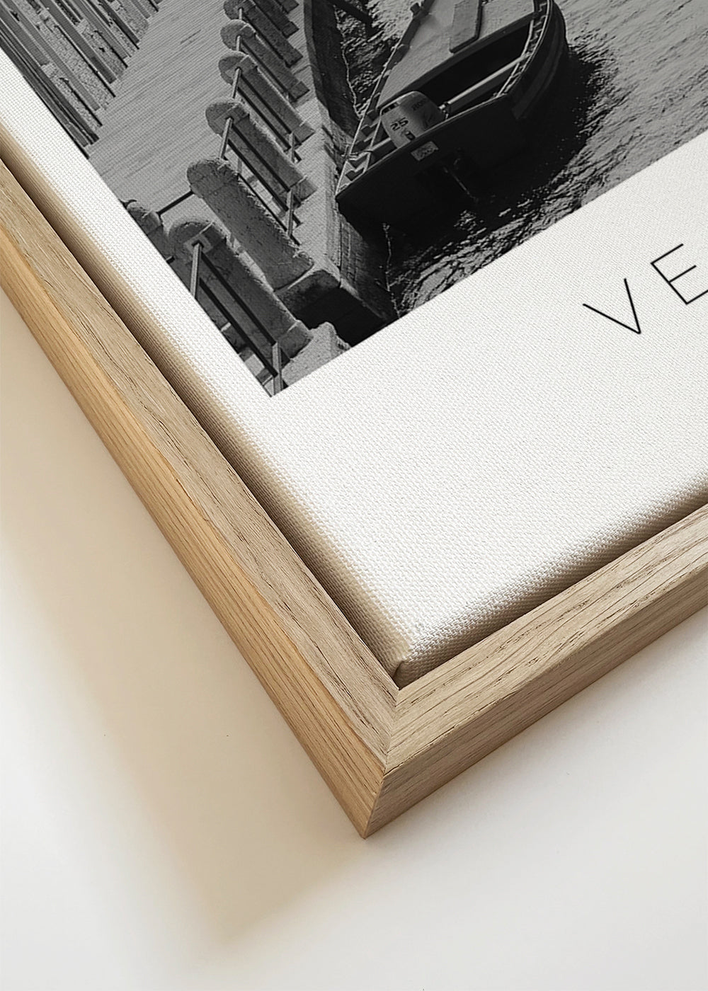 Poster de cidade — Canal de Veneza em preto e branco
