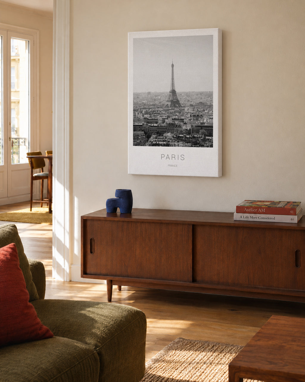 Paris - Unframed canvas in an interior
