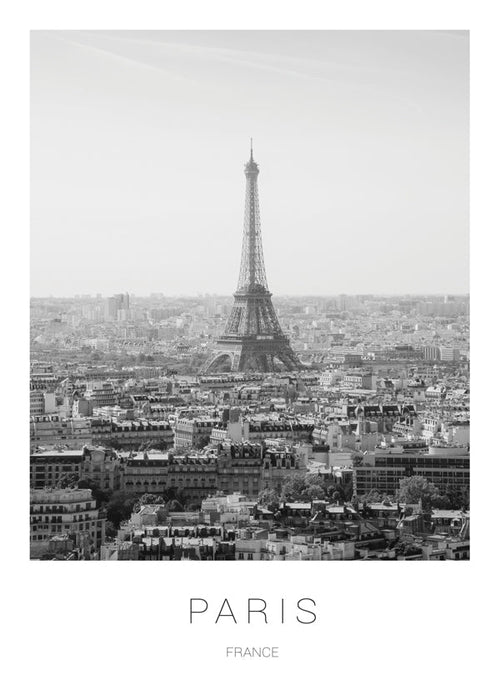 Arte para cidade: Torre Eiffel em preto e branco