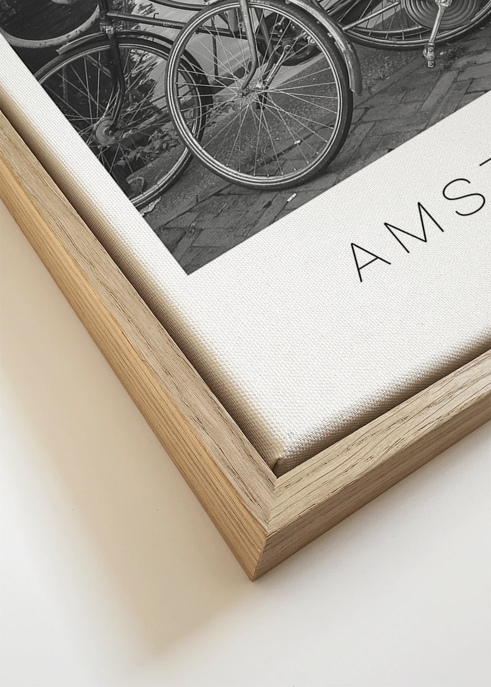 Quadro de cidade Amsterdam preto e branco