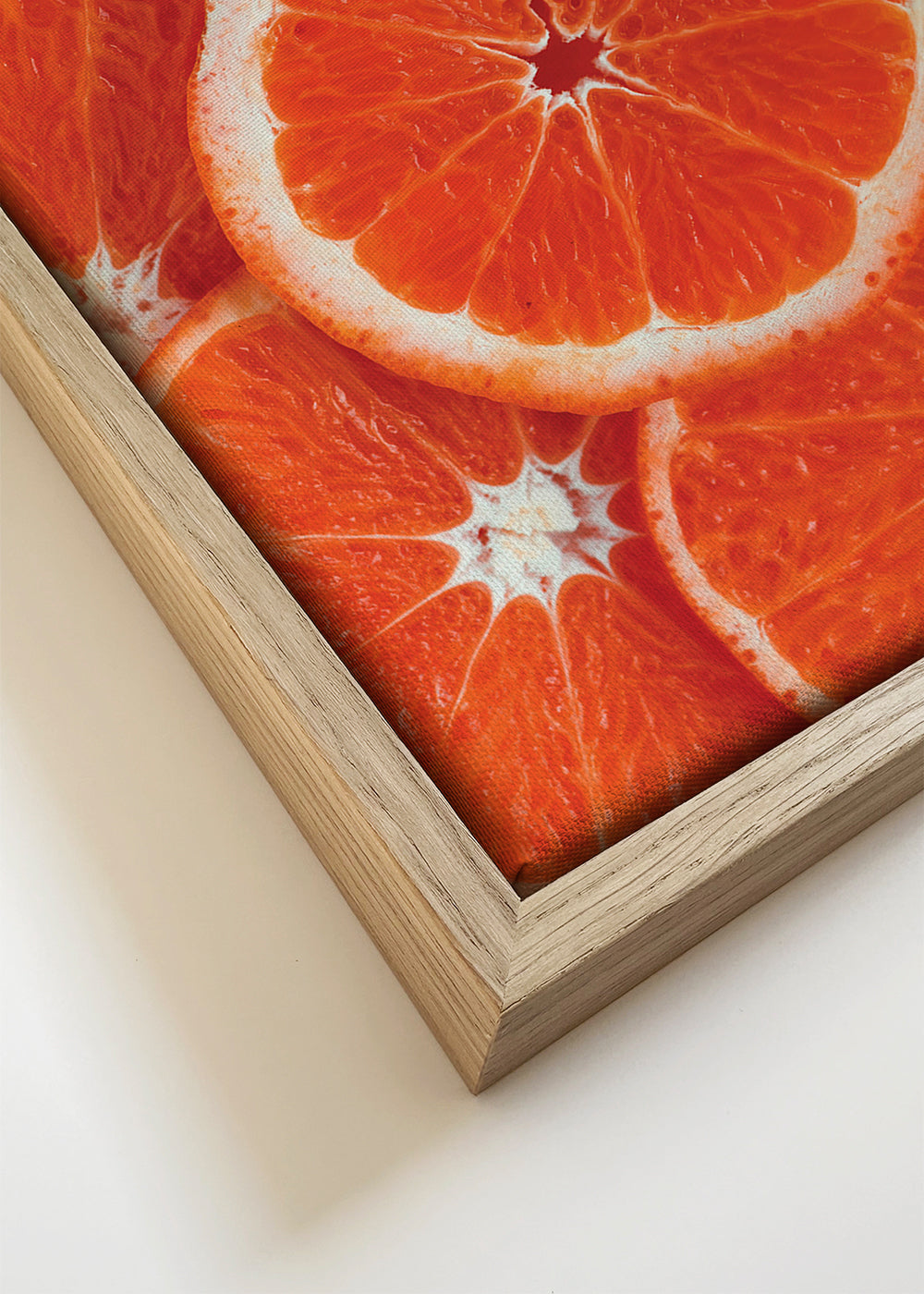 Arte para cozinha com fatias de laranja