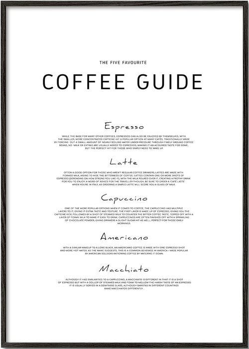 Arte para cozinha: Guia do café tipográfico