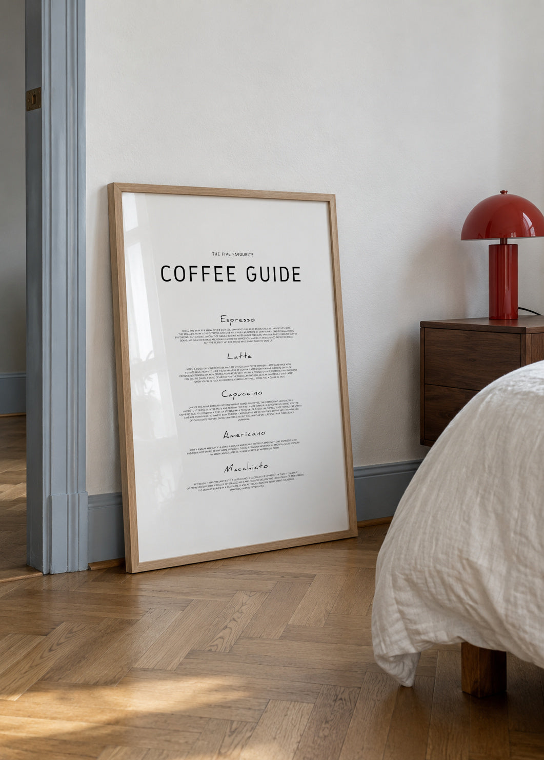 Coffee guide - Framed poster in an interior