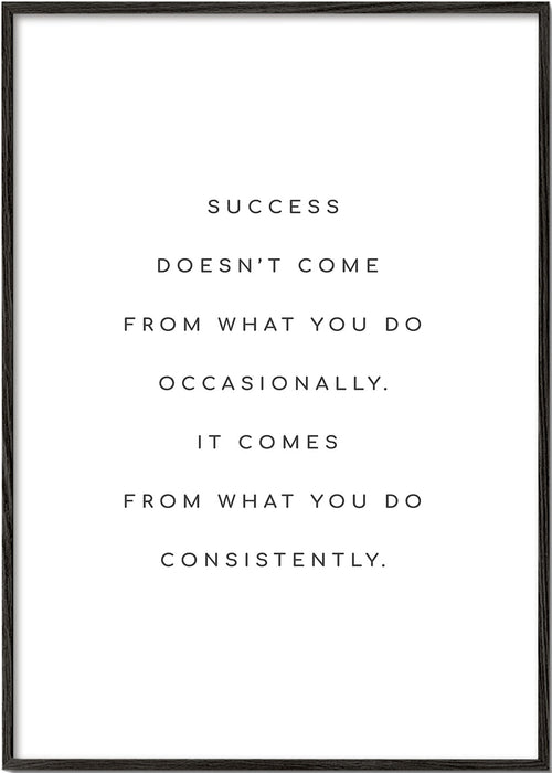 Poster minimalista com citação motivacional centrada