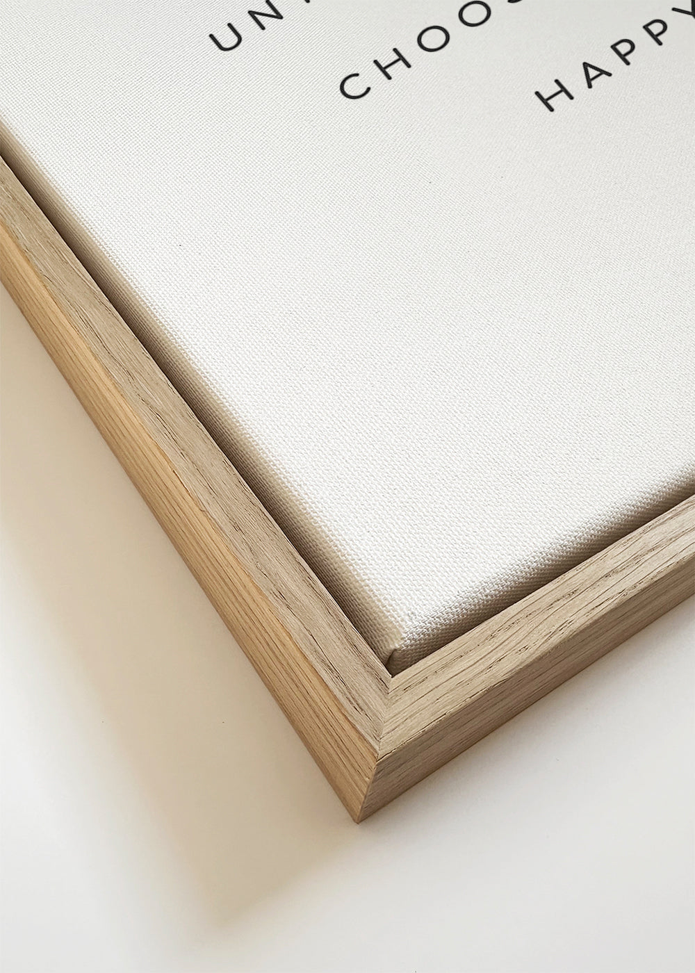 Quadro minimalista com citação tipográfica
