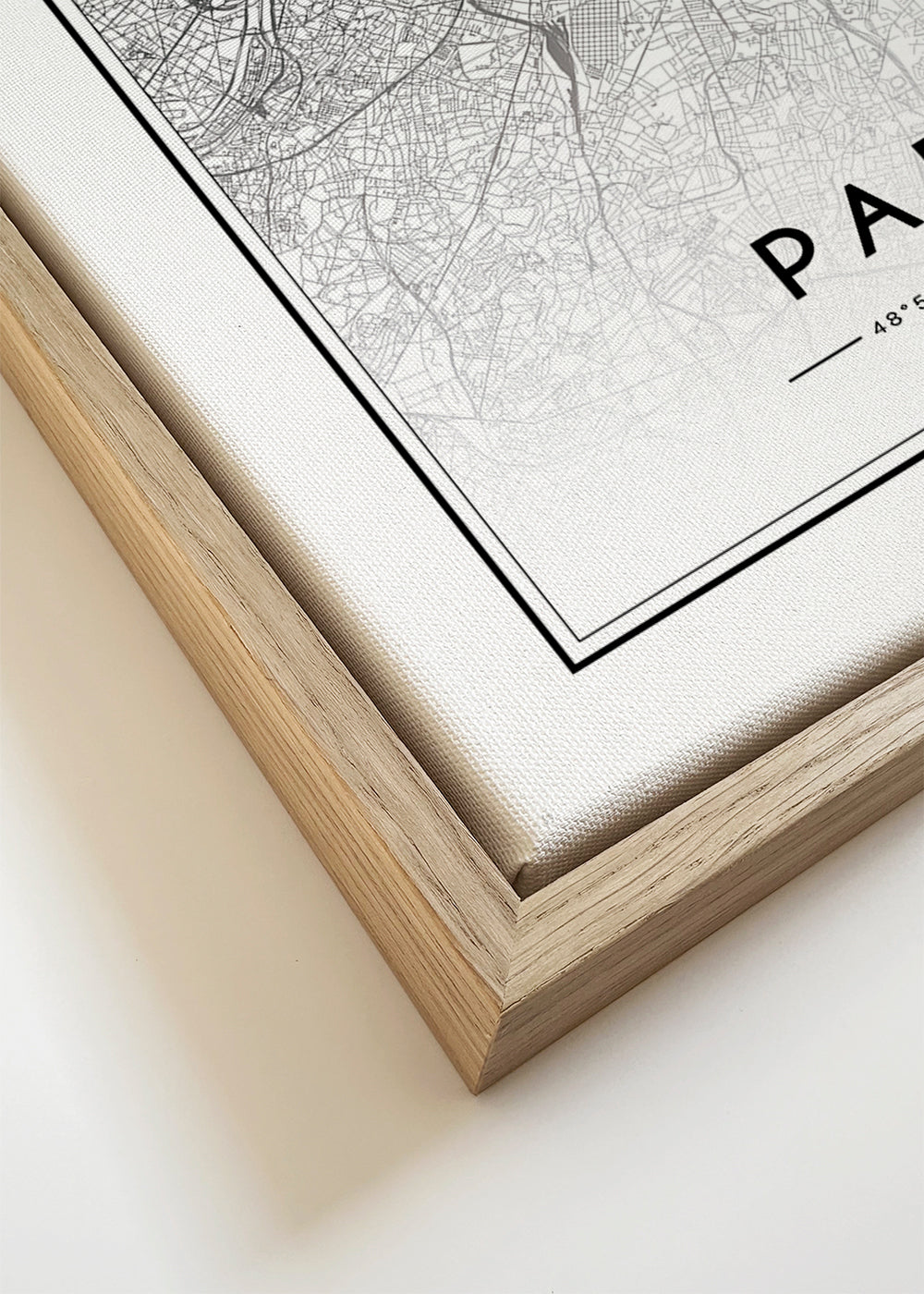 Quadro de cidades: mapa de Paris em traço linear