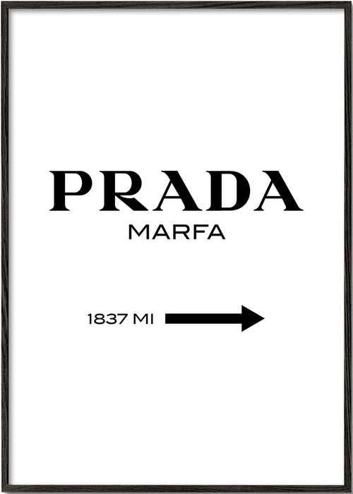 Quadro de cidades PRADA Marfa tipográfico minimal