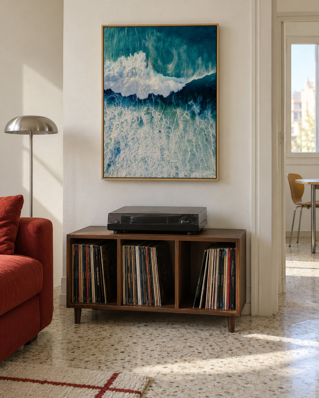 Wave - Framed canvas in an interior