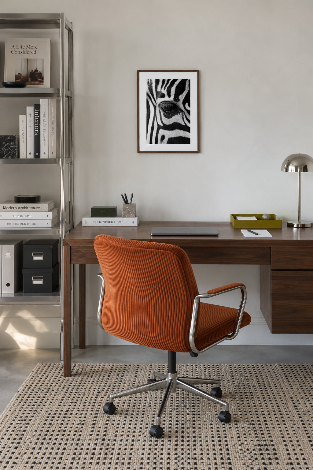 Zebra focus - Framed poster in an interior