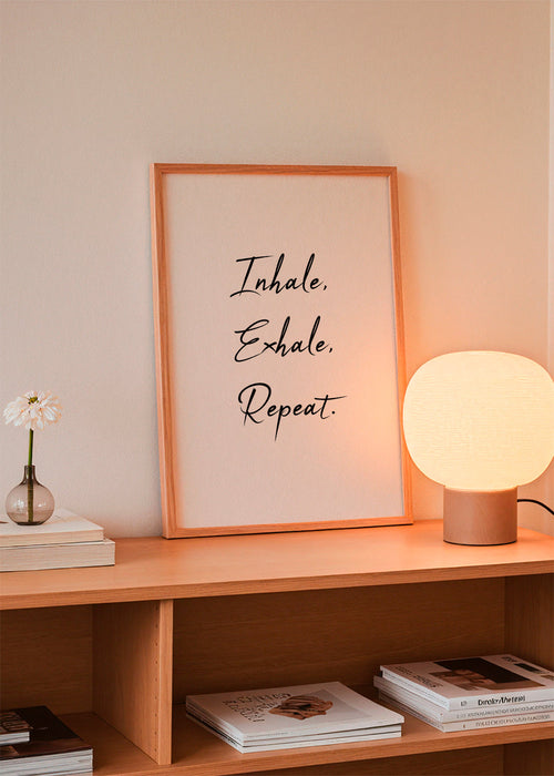 Design relaxante com frase tipográfica