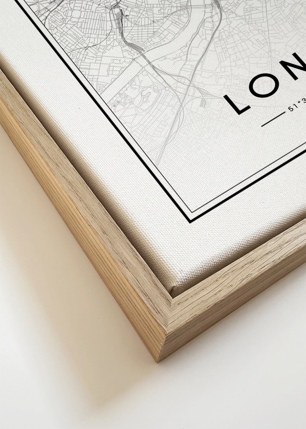 Quadro de cidades: mapa de Londres minimalista