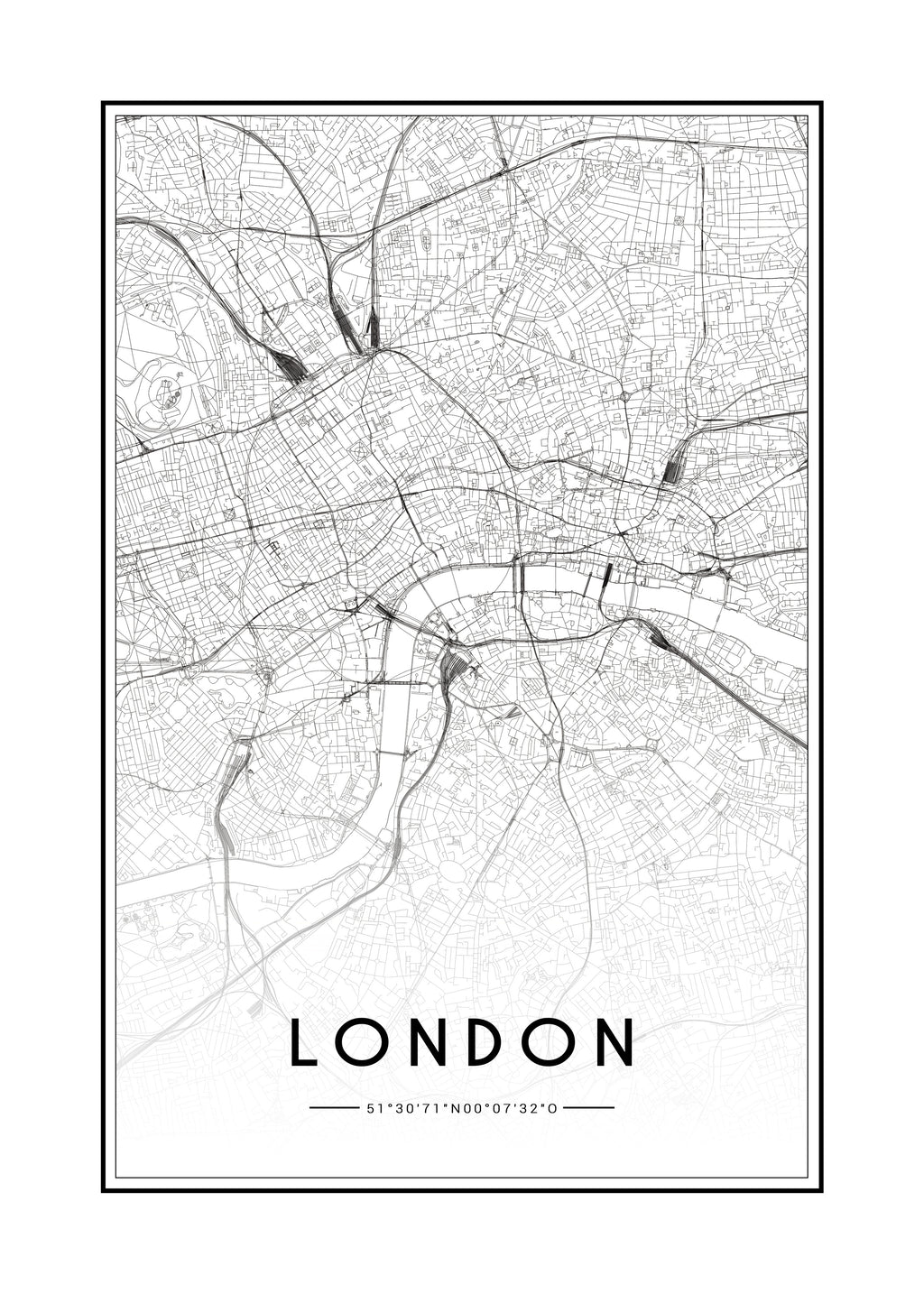 London map - Unframed art print