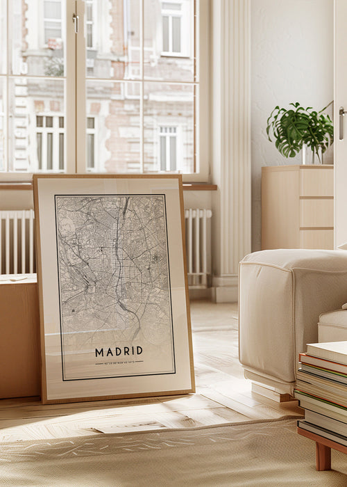 Poster cidade Madrid mapa
