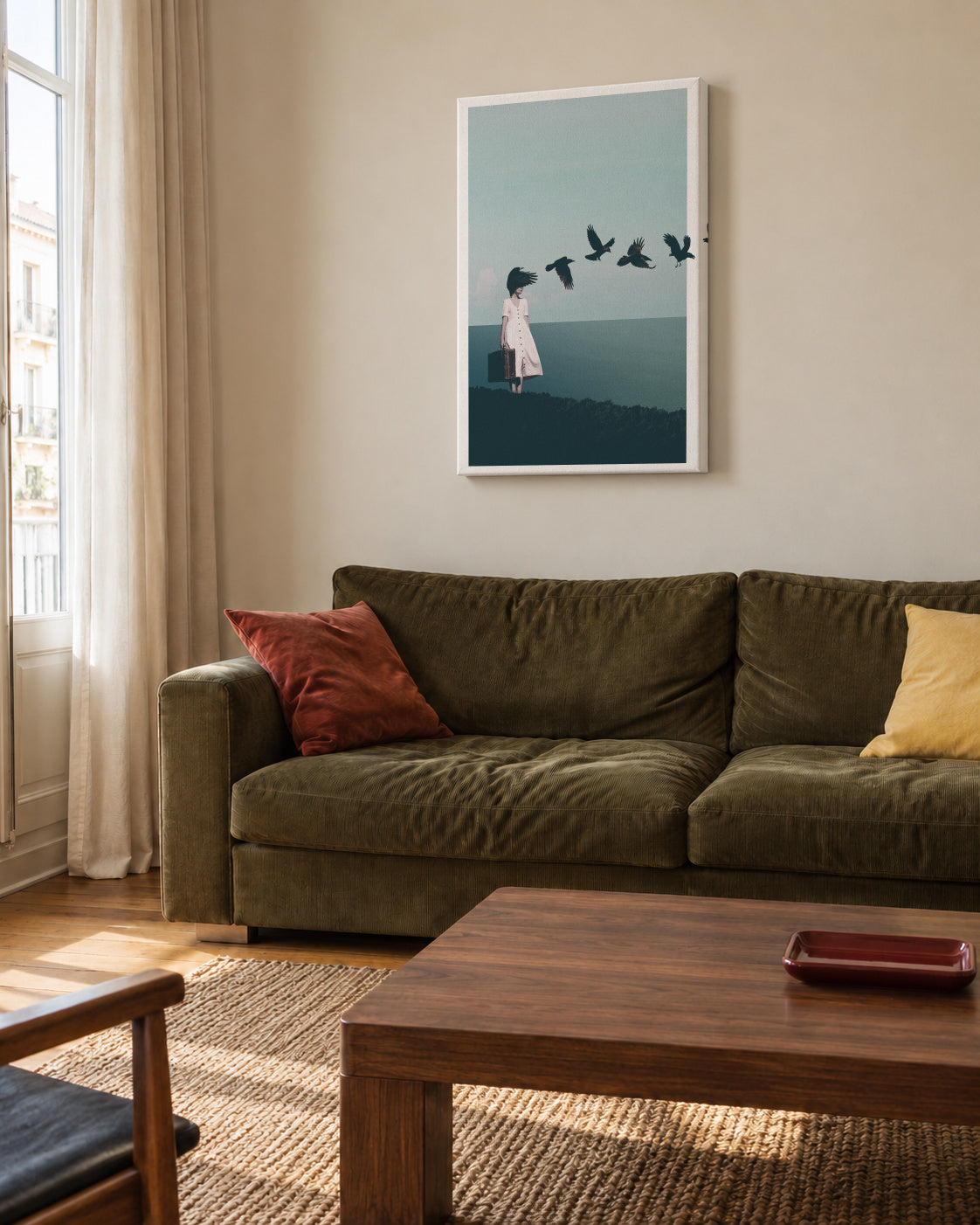 I am starting to forget your face - Unframed canvas in an interior