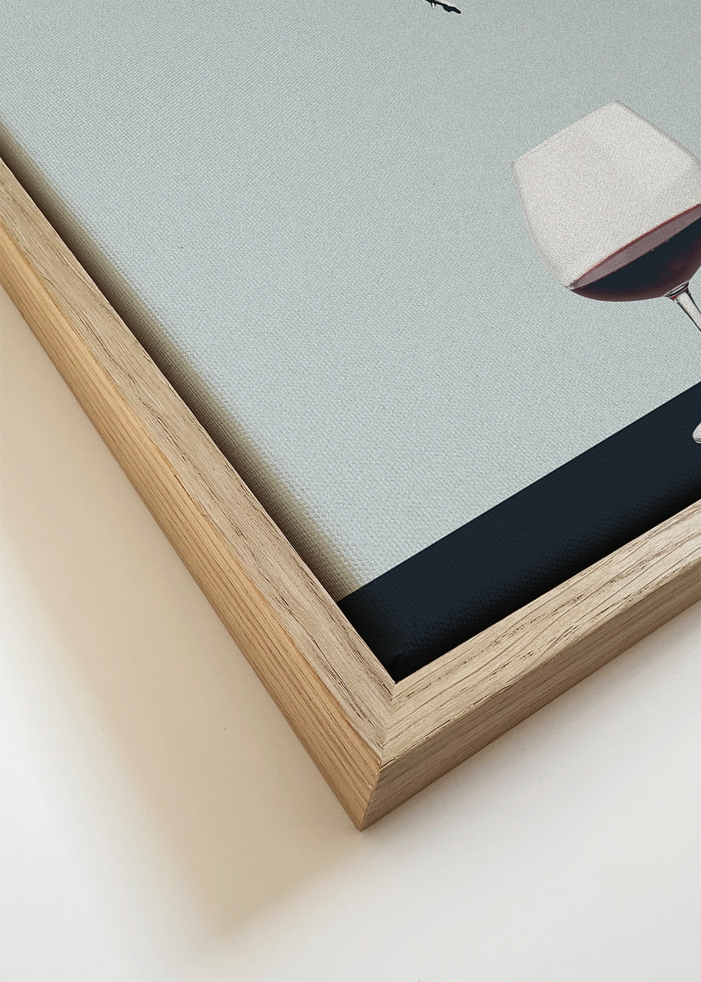Arte para cozinha com copo de vinho e mergulhadores