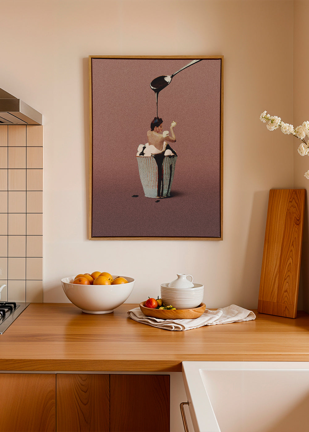Arte para cozinha cupcake surreal