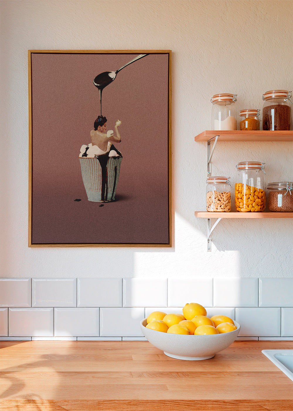Arte para cozinha cupcake surreal