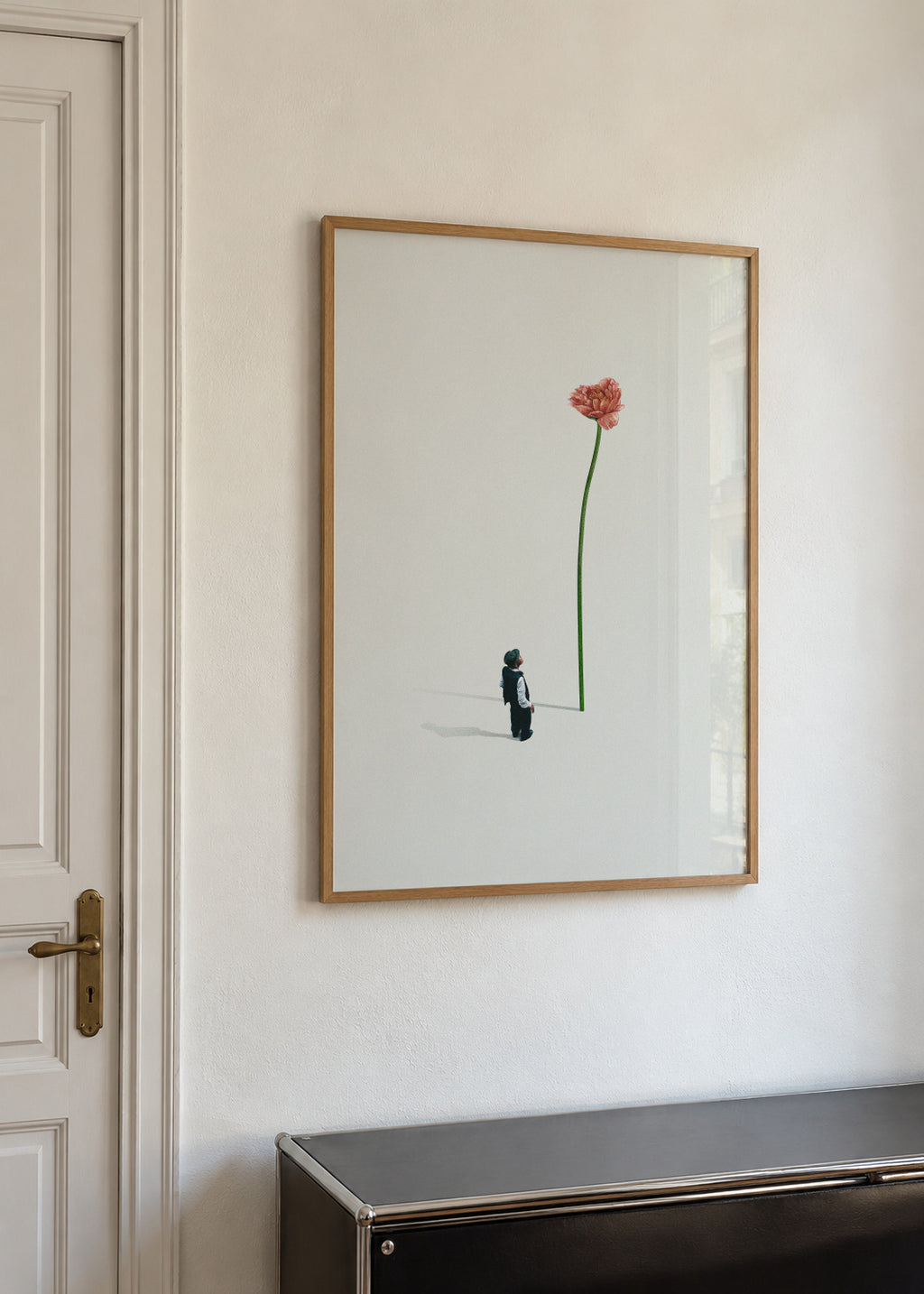 A quiet friend - Framed poster in an interior