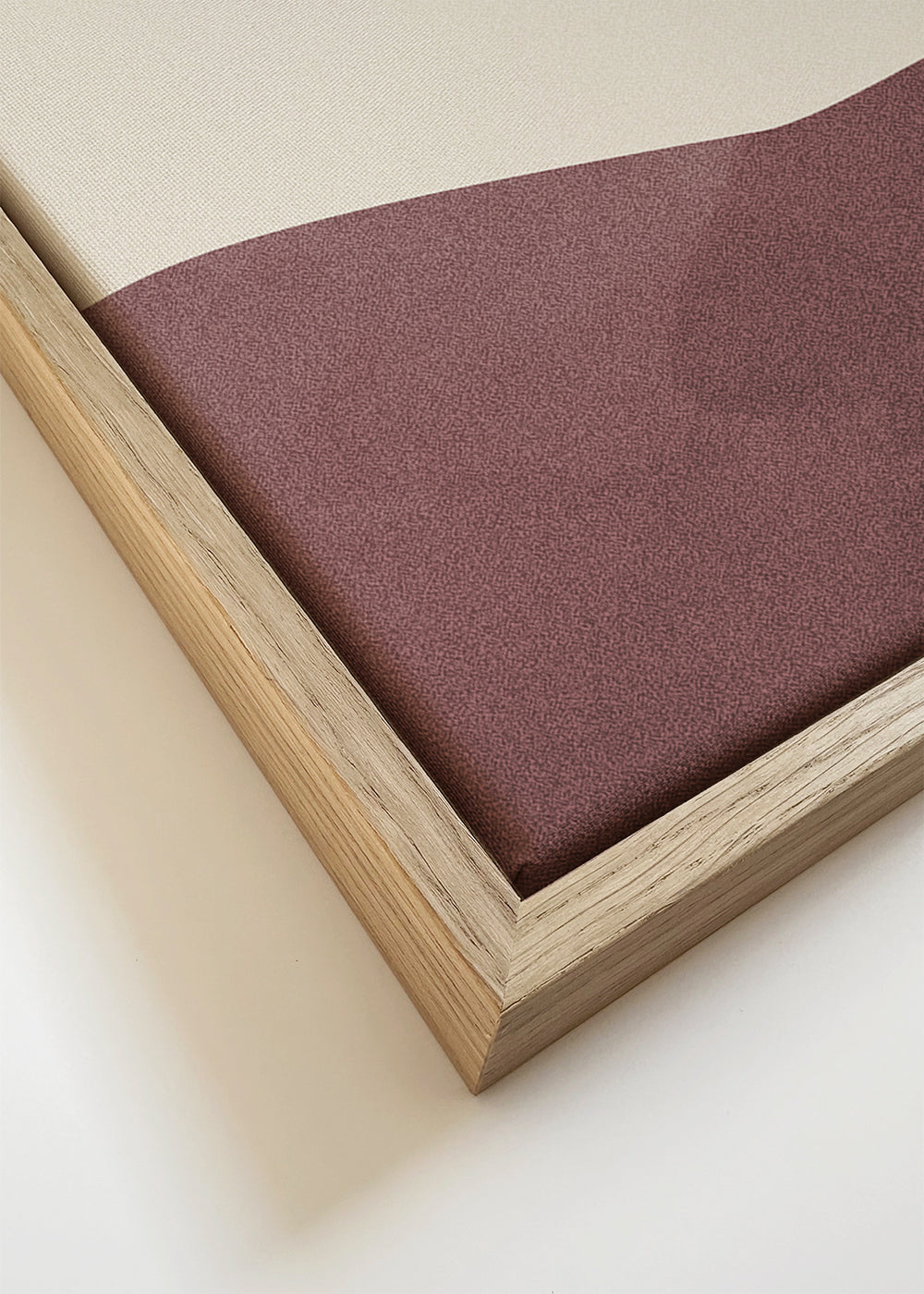 Quadro furgão vermelho com cães em paisagem minimal