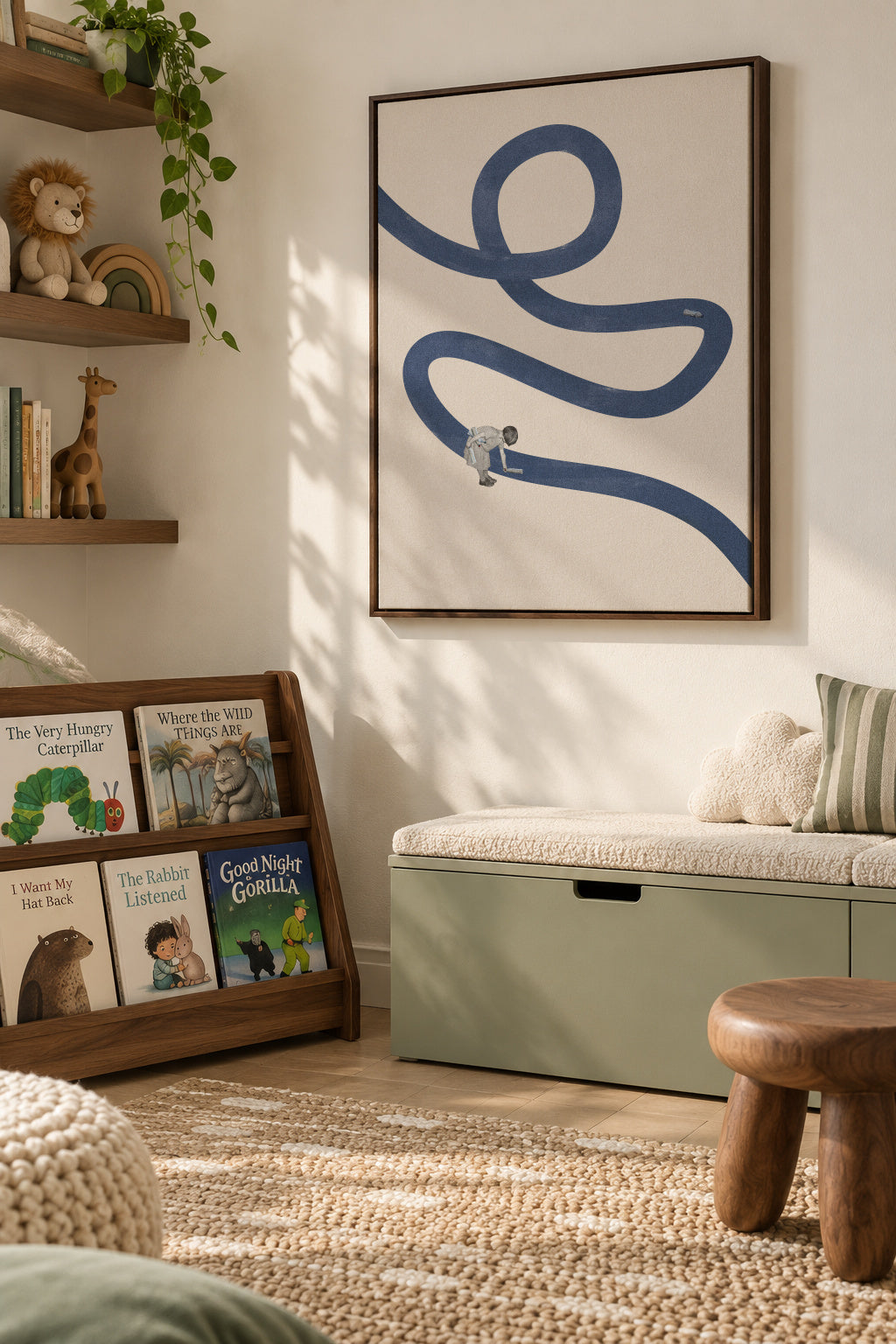 River cleanse - Framed canvas in an interior