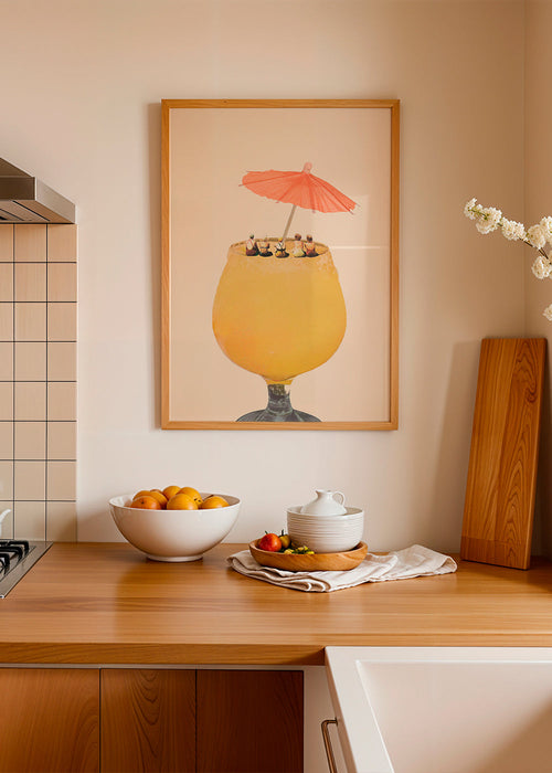 Arte para cozinha: cocktail com miniaturas na borda