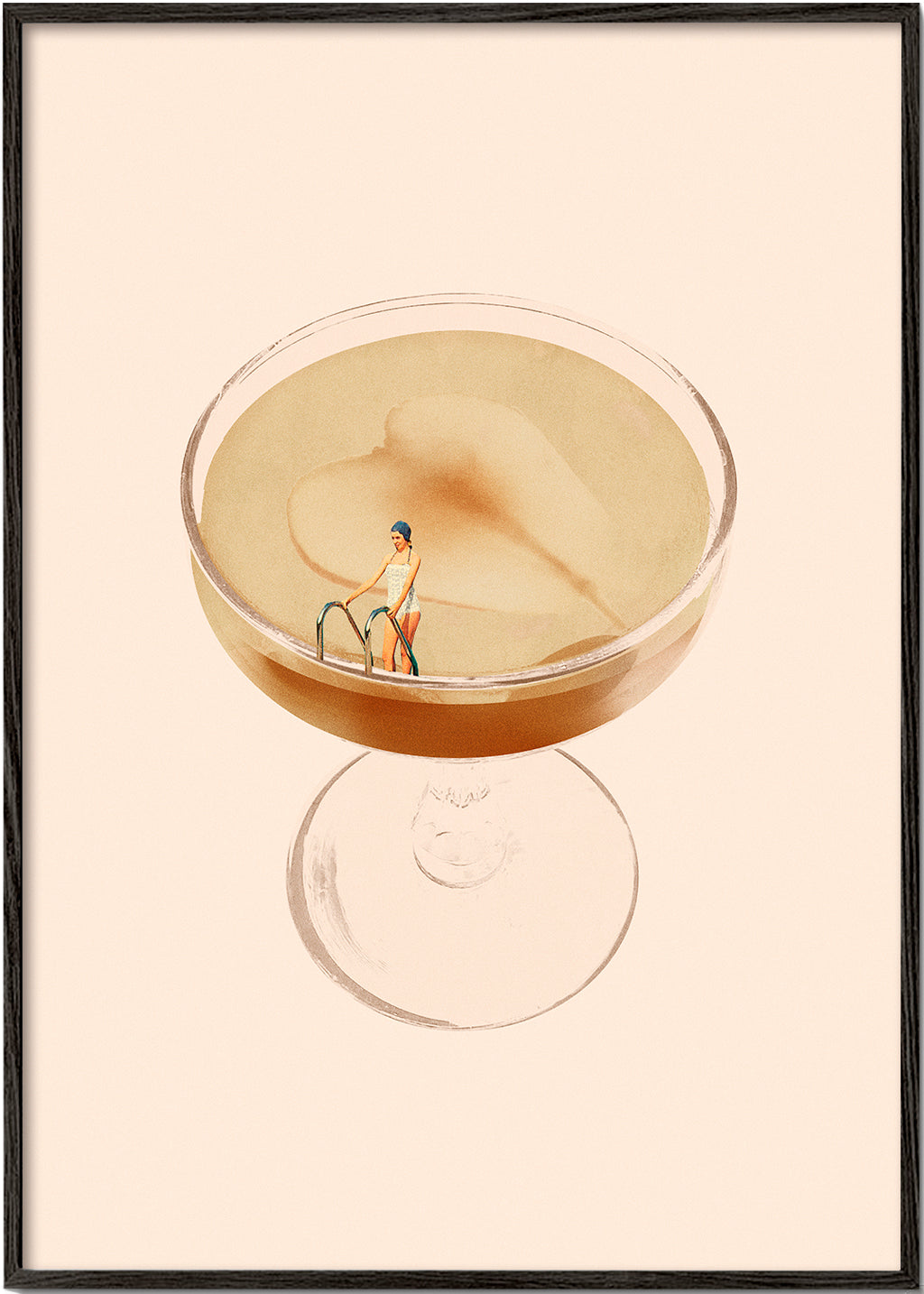 Arte para cozinha: ilustração de cocktail minimalista