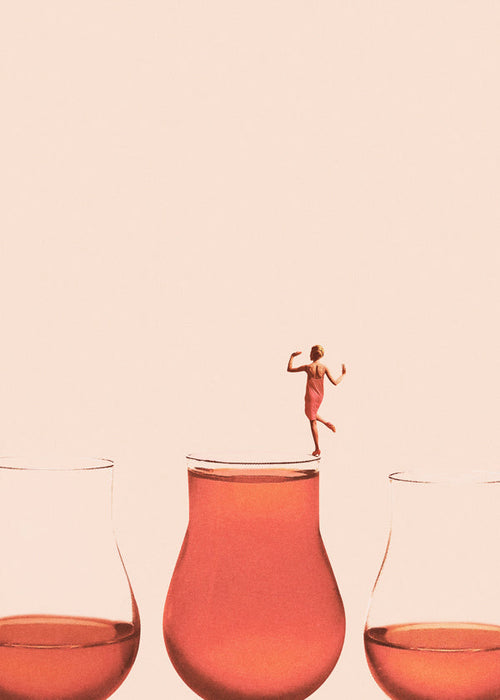 Arte para cozinha com figura no copo