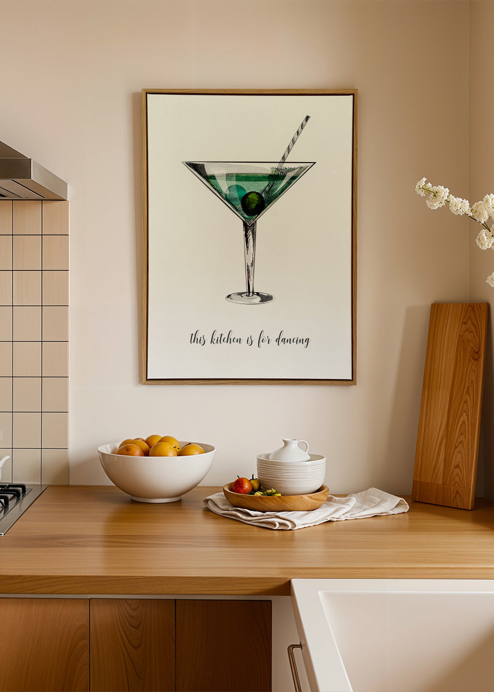 Dancing - Framed canvas in an interior