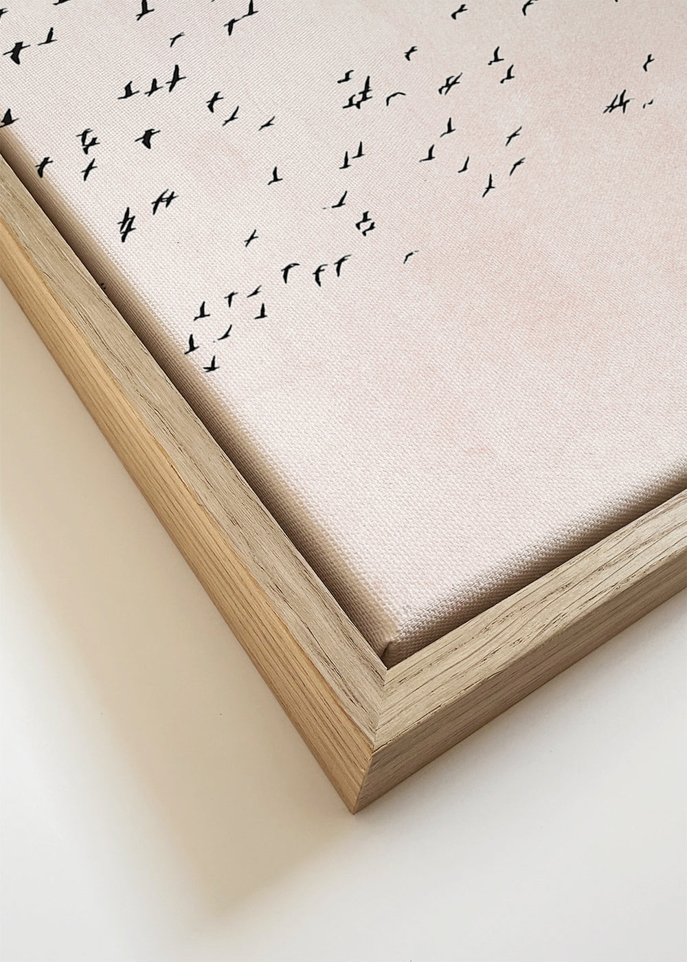 Arte minimalista de bandos sobre rosa