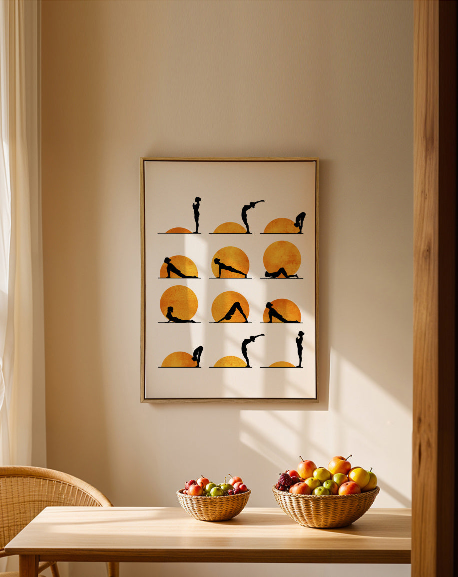 Yoga - Framed canvas in an interior