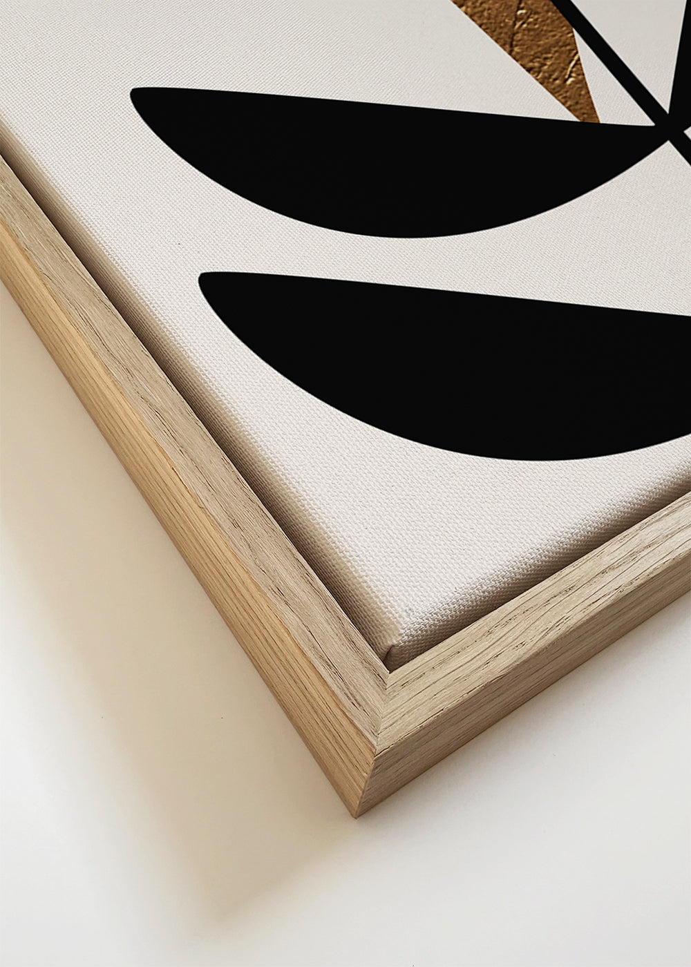 Estampa botânica minimalista com textura dourada