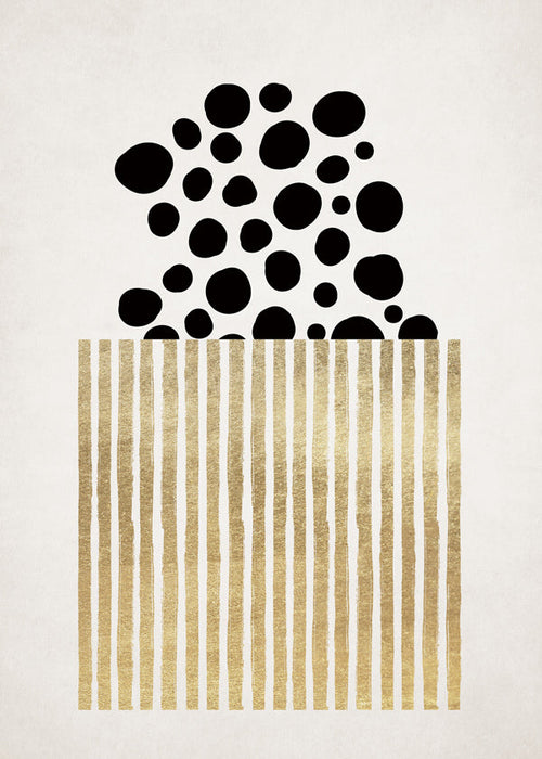 Arte para cozinha Popcorn com pipocas douradas