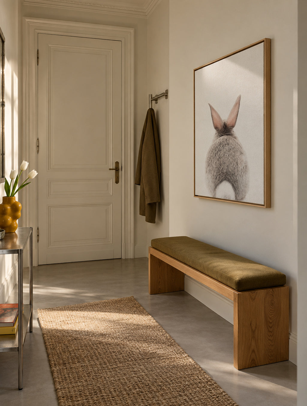 Bunny tail - Framed canvas in an interior