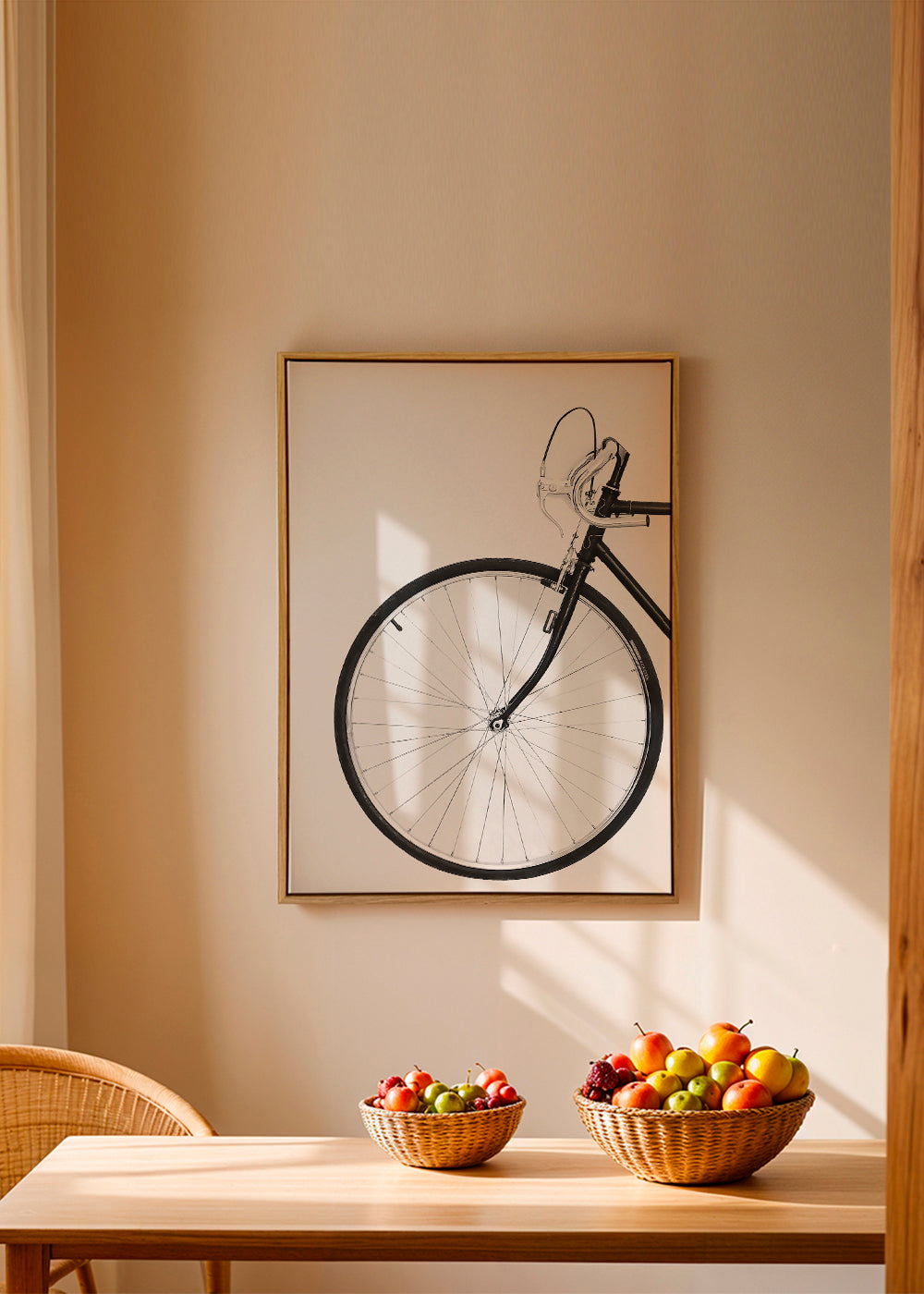 Arte desportiva roda de bicicleta minimal