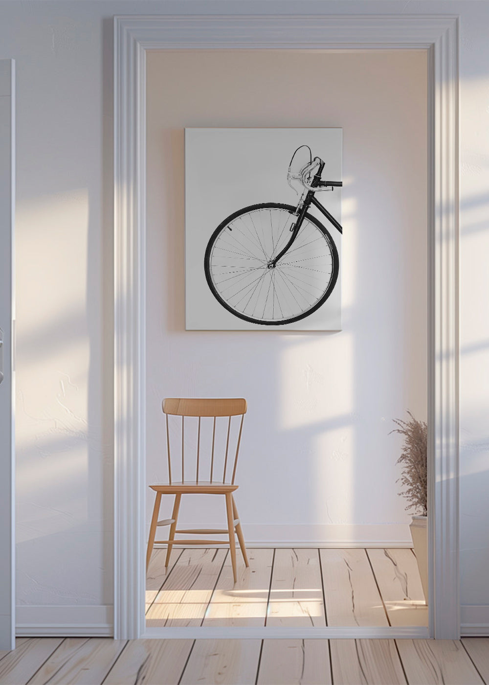 Arte desportiva roda de bicicleta minimal