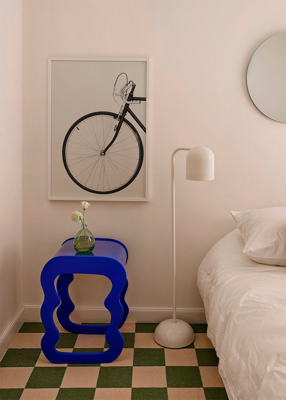 Arte desportiva roda de bicicleta minimal