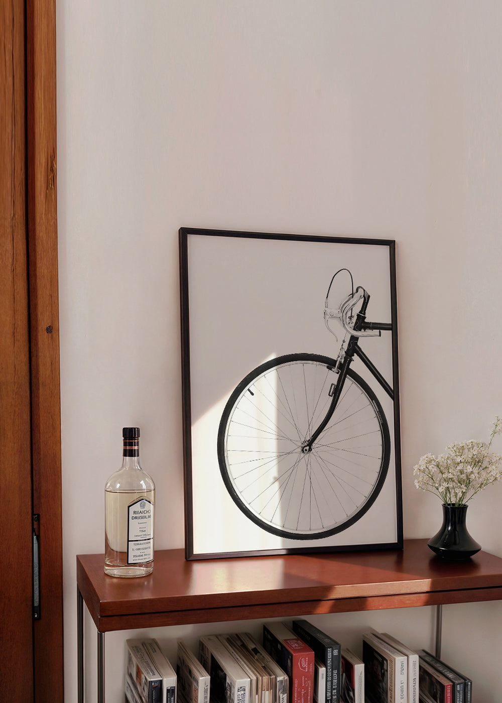 Arte desportiva roda de bicicleta minimal