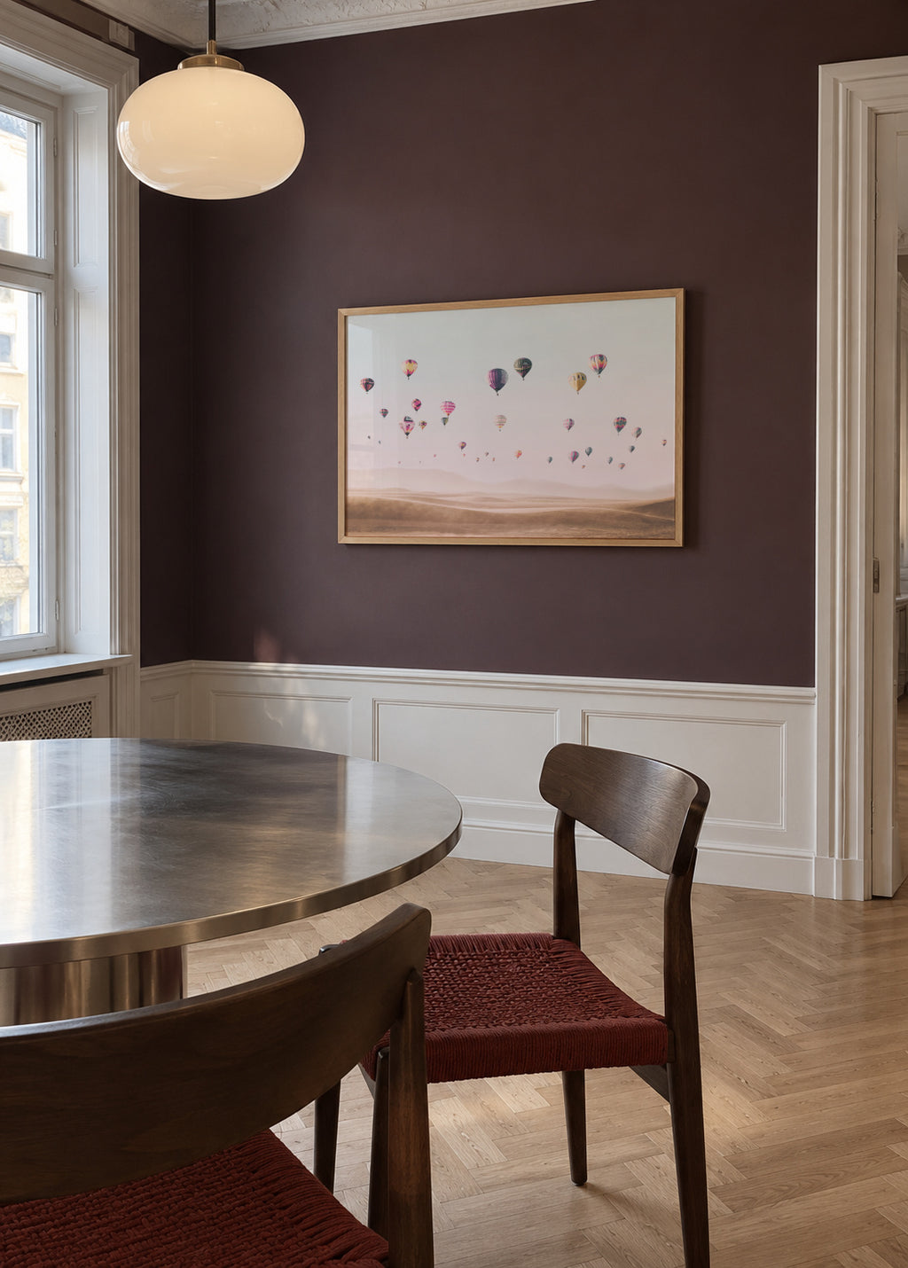 Around the world - Framed poster in an interior