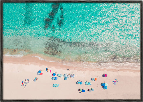 Arte paisagística: cena aérea da praia