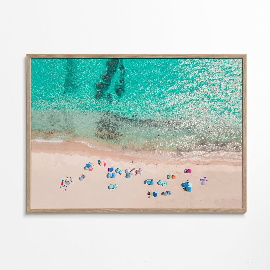 Arte paisagística: cena aérea da praia