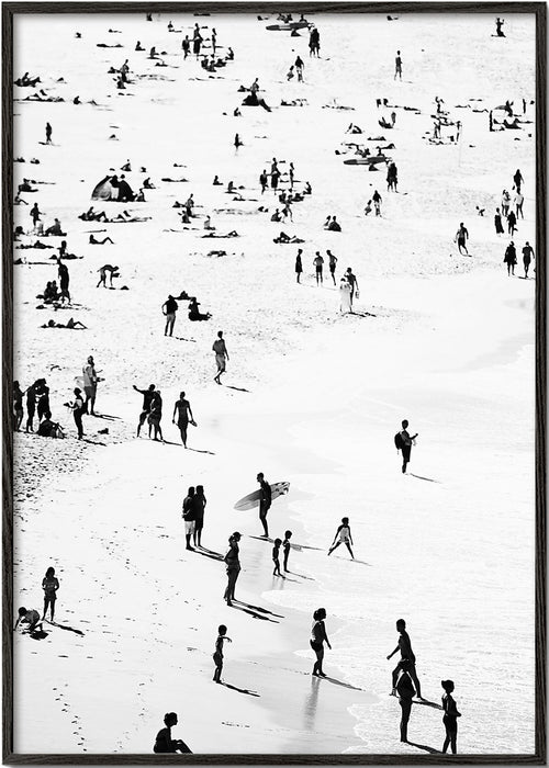 Quadro de paisagem praia silhuetas