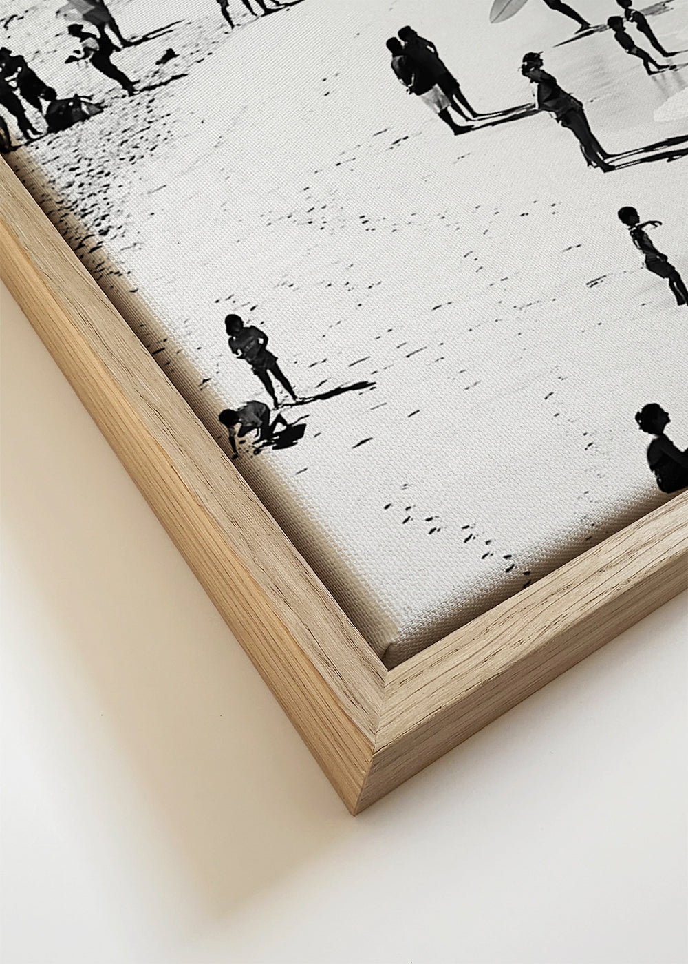 Quadro de paisagem praia silhuetas