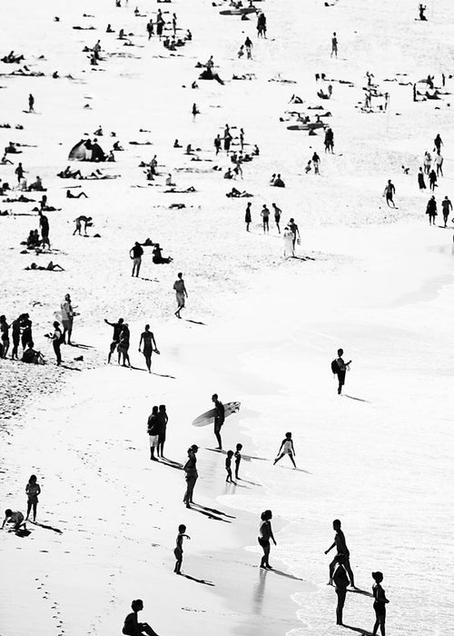 Quadro de paisagem praia silhuetas