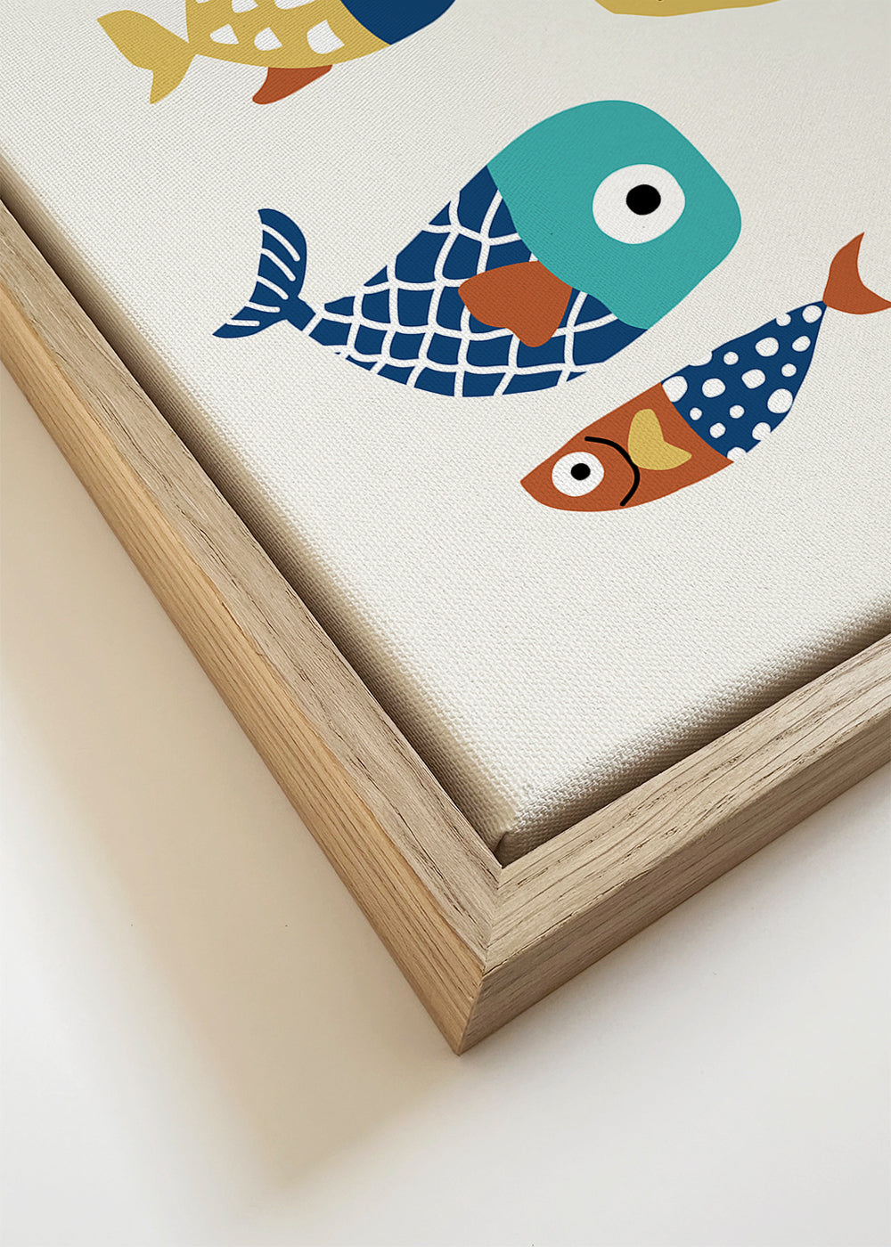 Estampa infantil de peixes divertidos