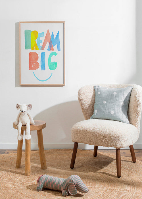 Ilustração tipográfica aquarela 'Dream Big'